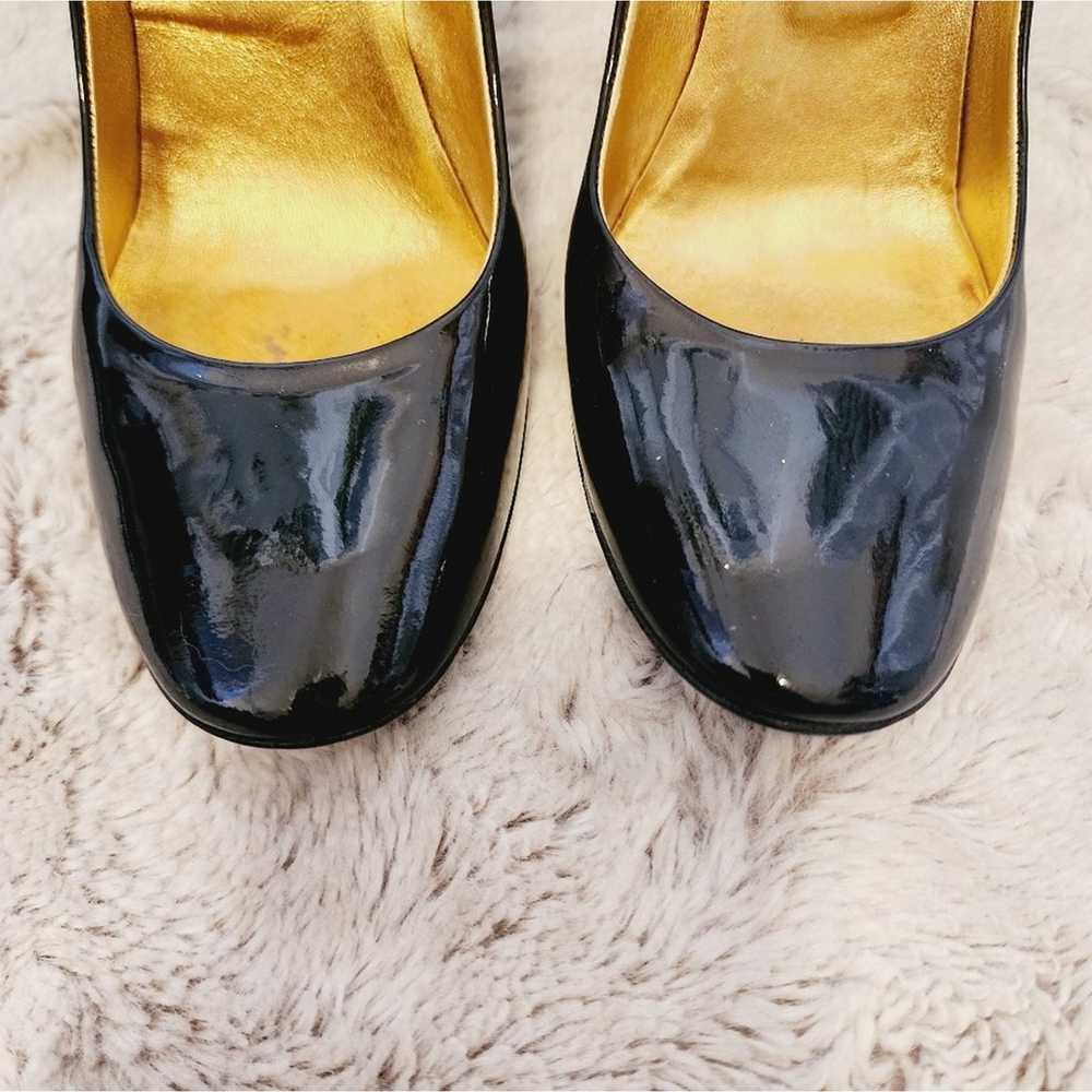 ROGER VIVIER BLACK PATENT LEATHER HEELS WITH GOLD… - image 3