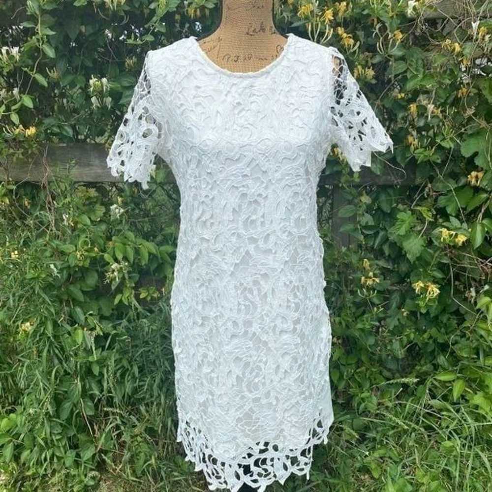 DEX elegant sexy midi lace white dress - image 2