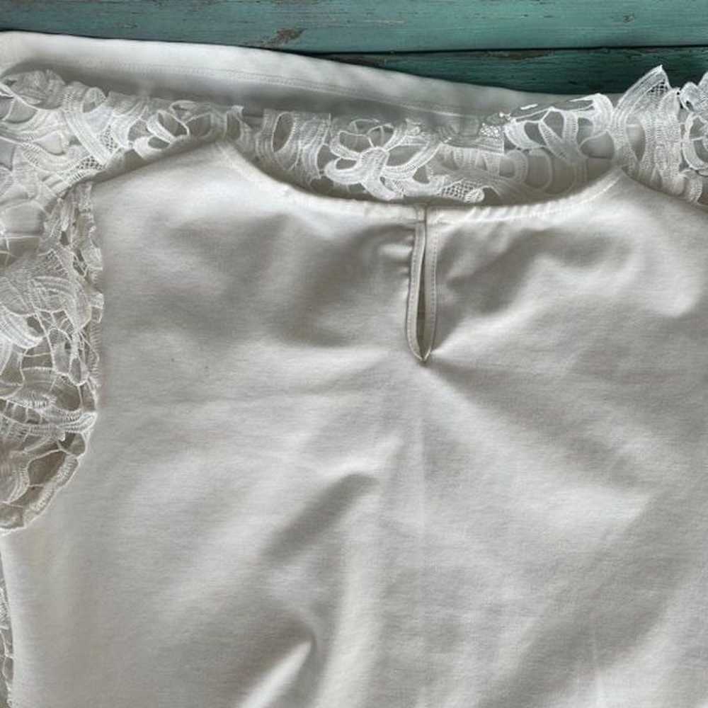 DEX elegant sexy midi lace white dress - image 4