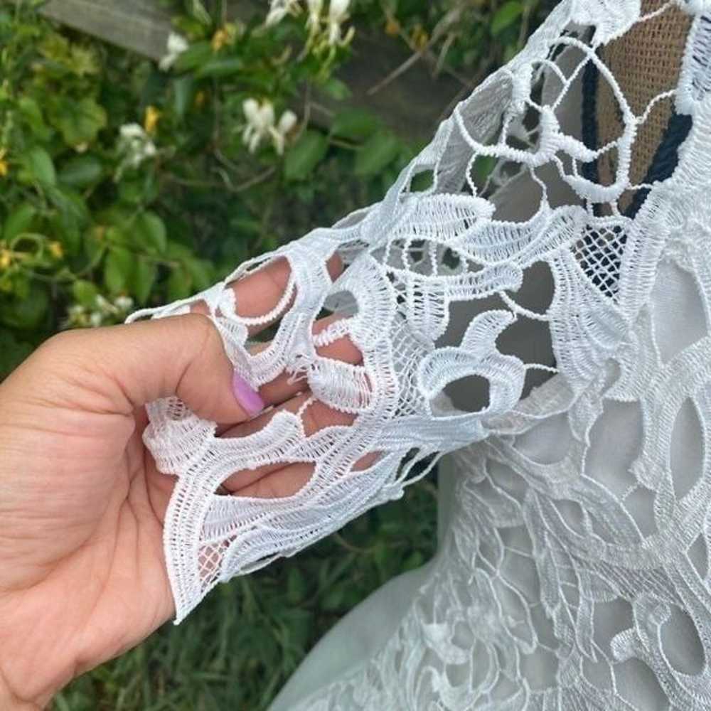 DEX elegant sexy midi lace white dress - image 6
