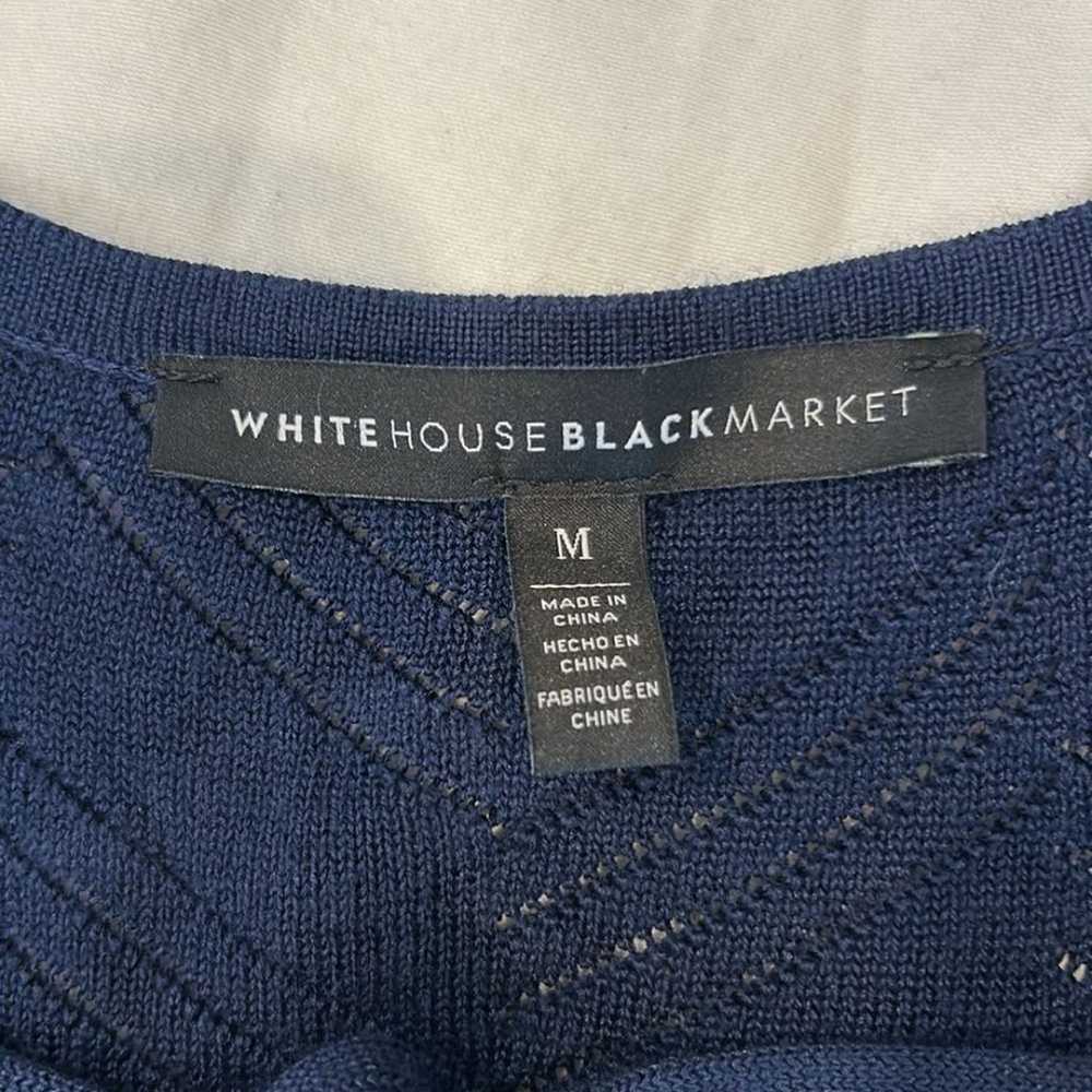White House Black Market Women's Blue Knit Long S… - image 4