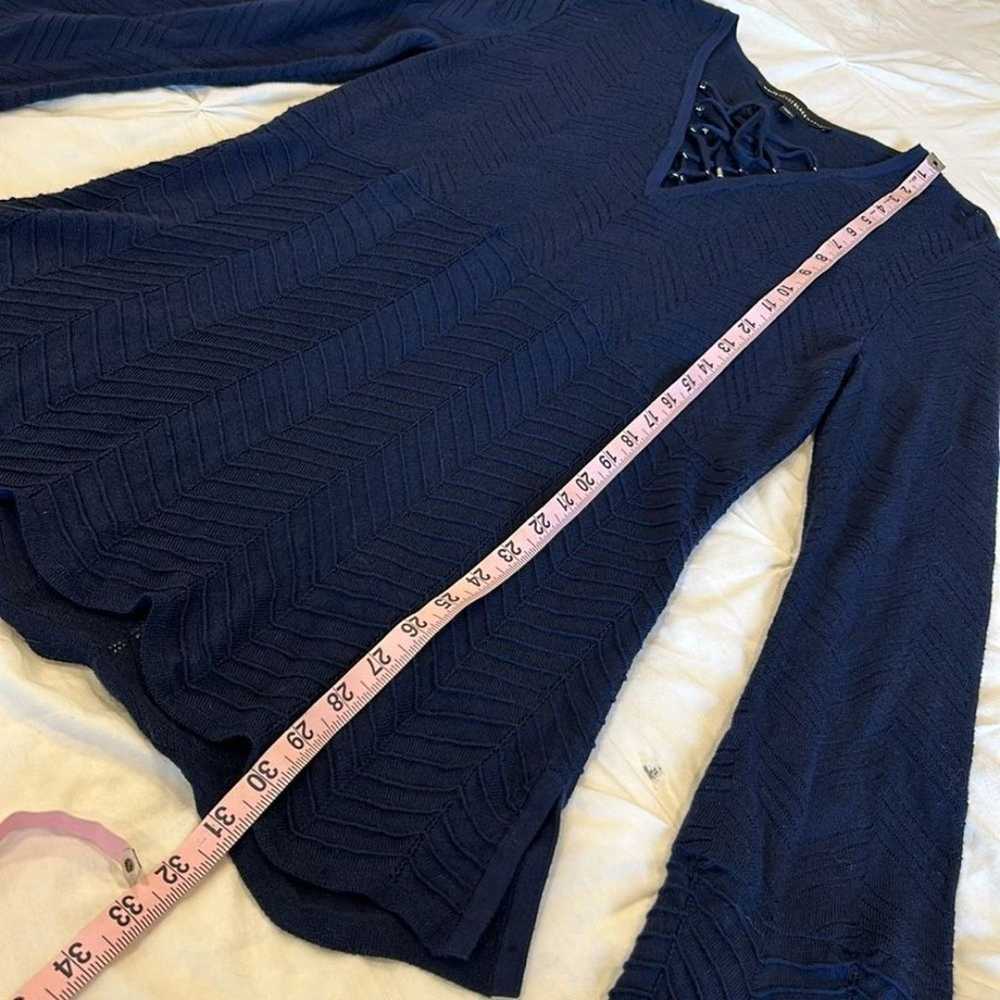White House Black Market Women's Blue Knit Long S… - image 8