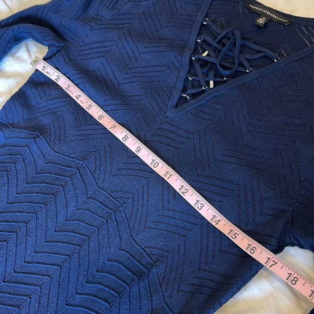 White House Black Market Women's Blue Knit Long S… - image 9