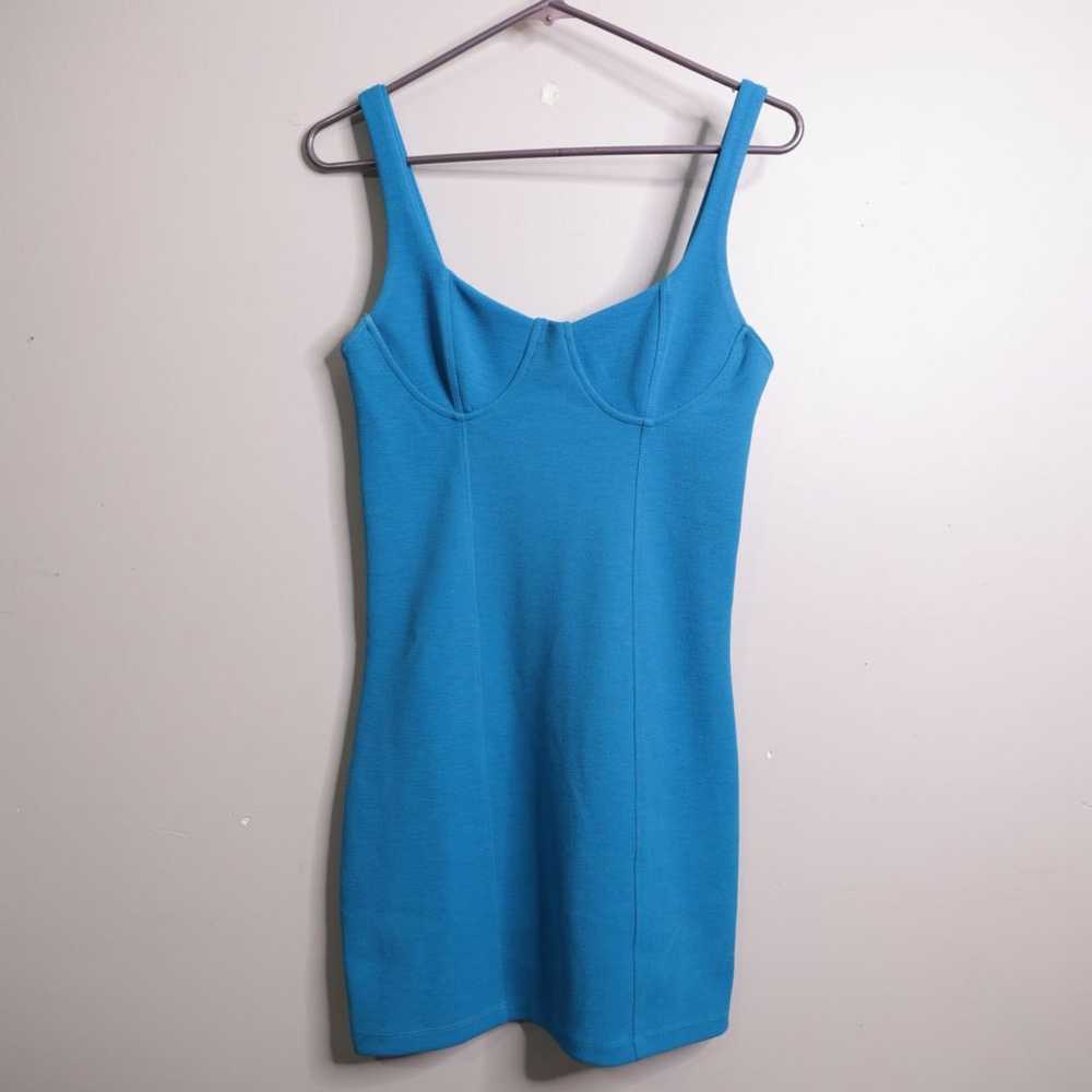 Zara Sleeveless Corset Stitch Bodycon Mini Dress … - image 2