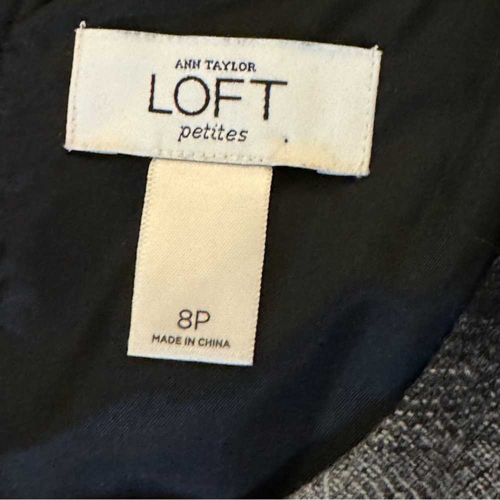 Loft black gray wool blend sleeveless pleated min… - image 2
