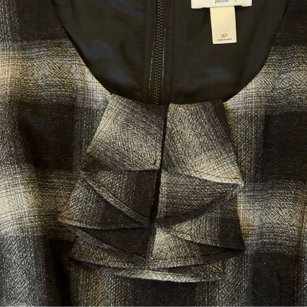 Loft black gray wool blend sleeveless pleated min… - image 4