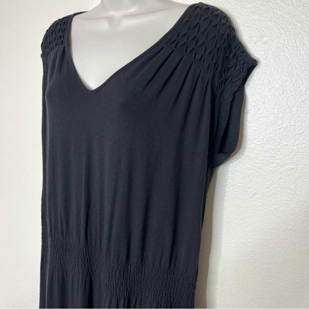 Ann Taylor Black Maxi Dress Smocked Shoulder Elas… - image 6