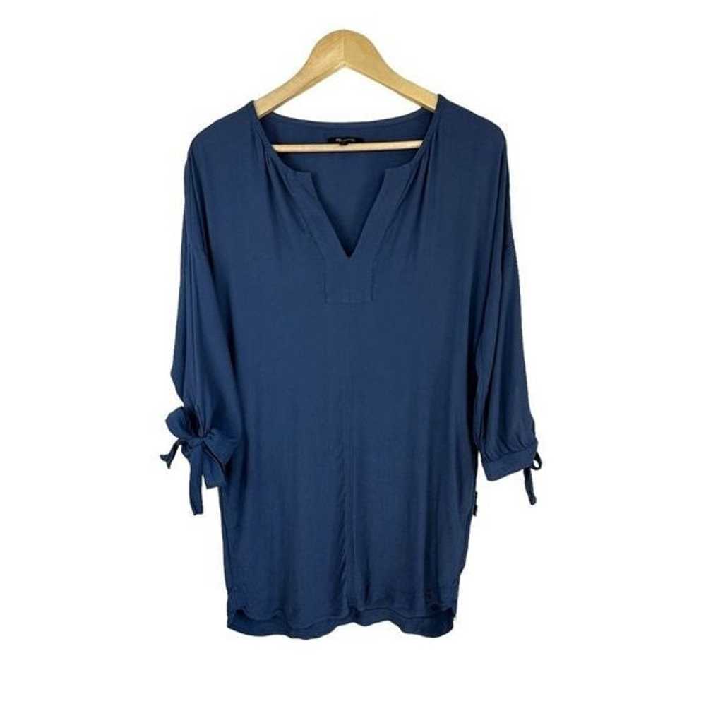 Madewell Blue Du Jour Tie Sleeve Tunic Dress - image 4