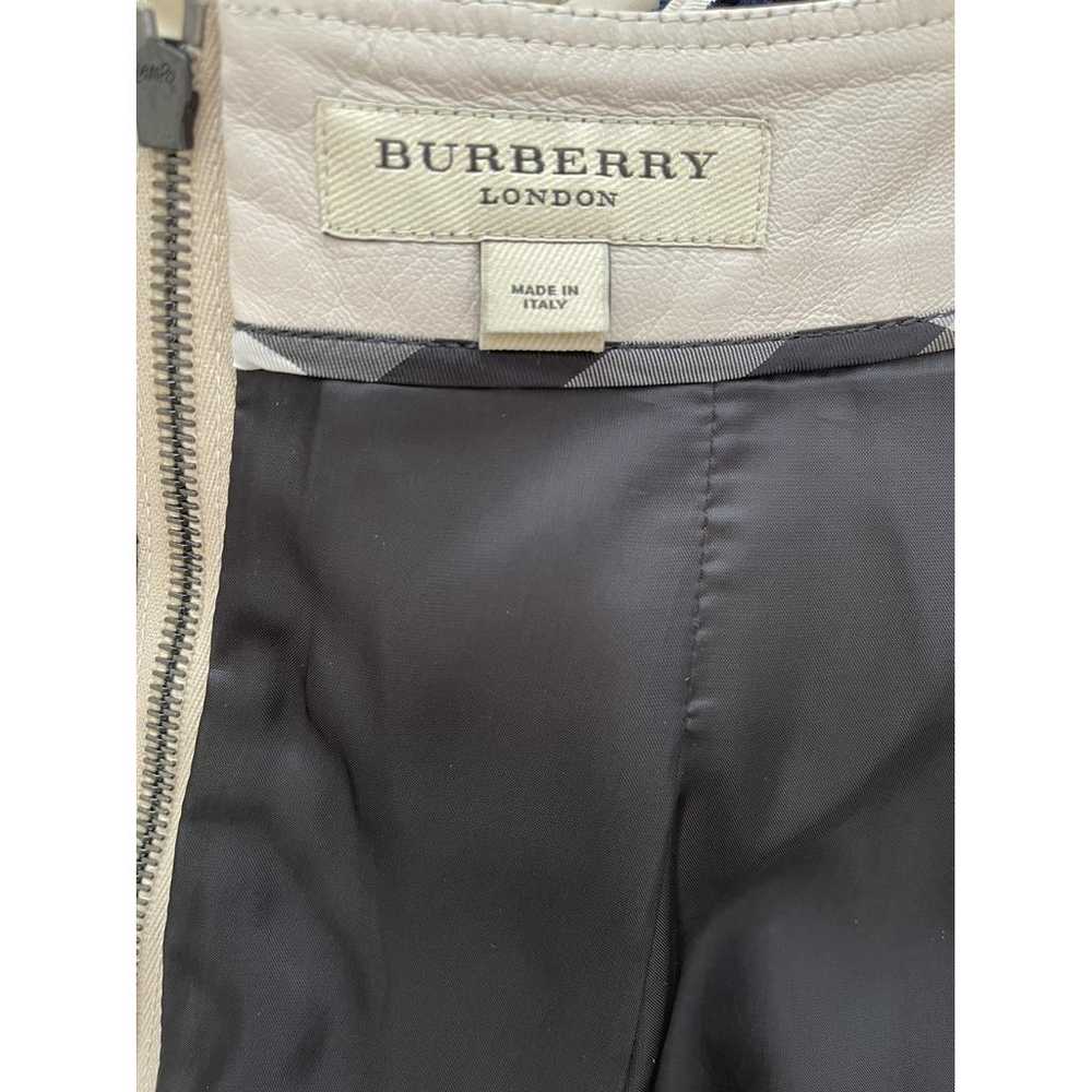 Burberry Leather mid-length skirt - image 8