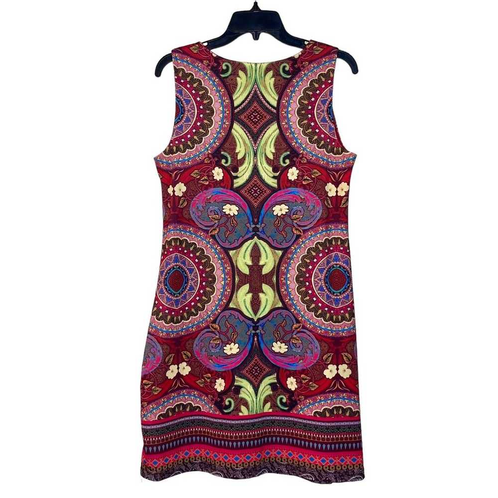Aryeh Neon Floral Geometric S Sheath Dress Stretc… - image 2
