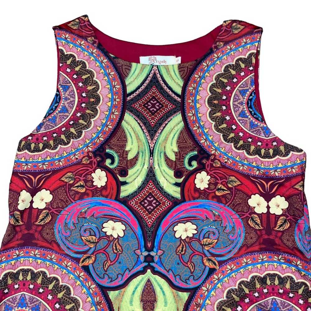 Aryeh Neon Floral Geometric S Sheath Dress Stretc… - image 3