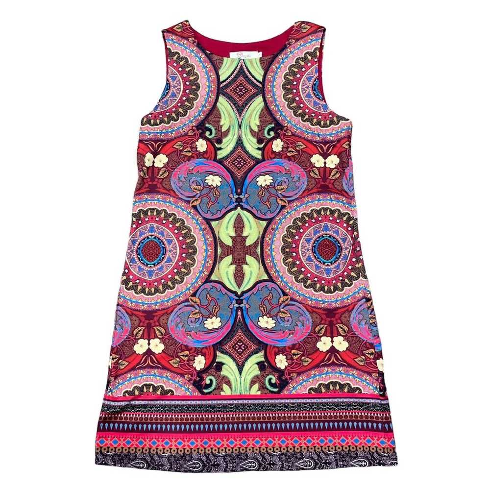 Aryeh Neon Floral Geometric S Sheath Dress Stretc… - image 6