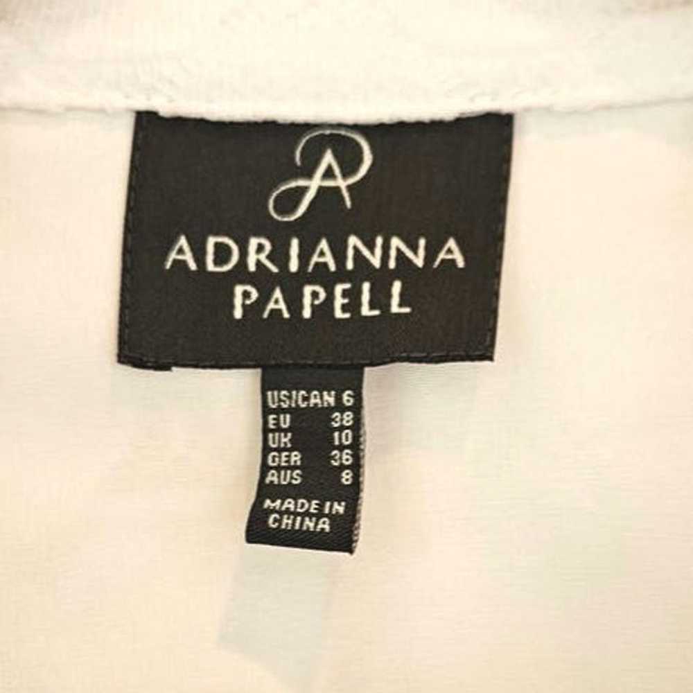 Adrianna Papell White Lace Shirt Dress Women's 6 - image 6