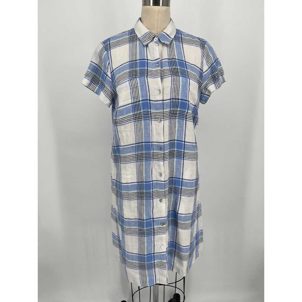J.Jill Love Linen Short Sleeve Shirt Dress Sz S B… - image 1