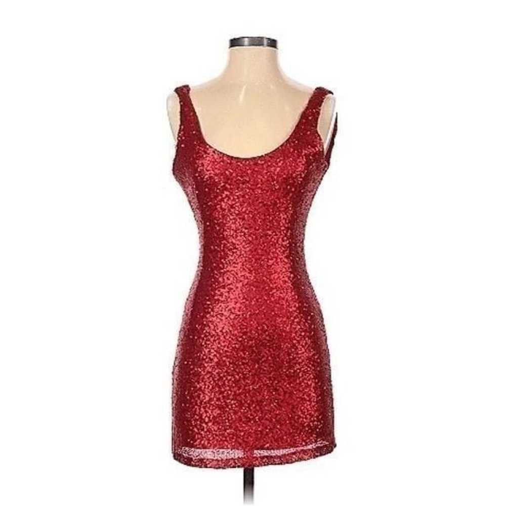 Tobi red sequins holiday dress - image 11