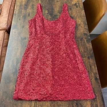 Tobi red sequins holiday dress - image 1
