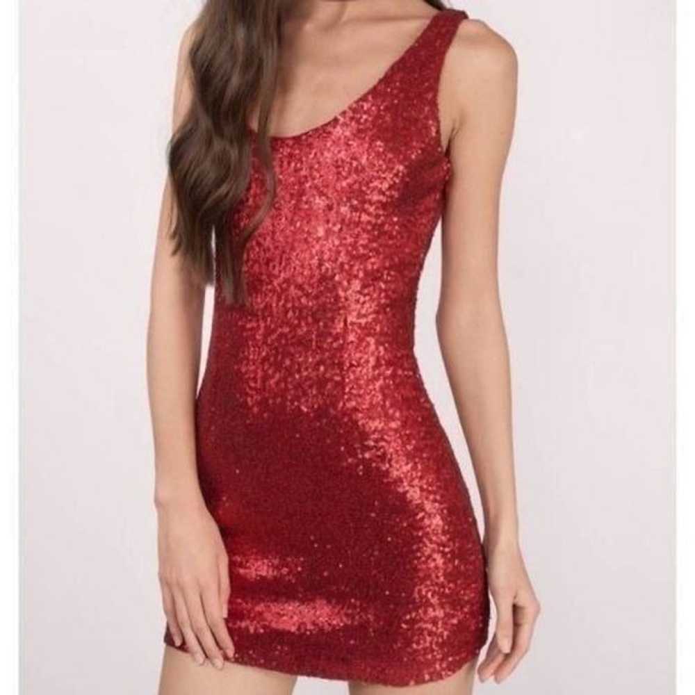 Tobi red sequins holiday dress - image 8