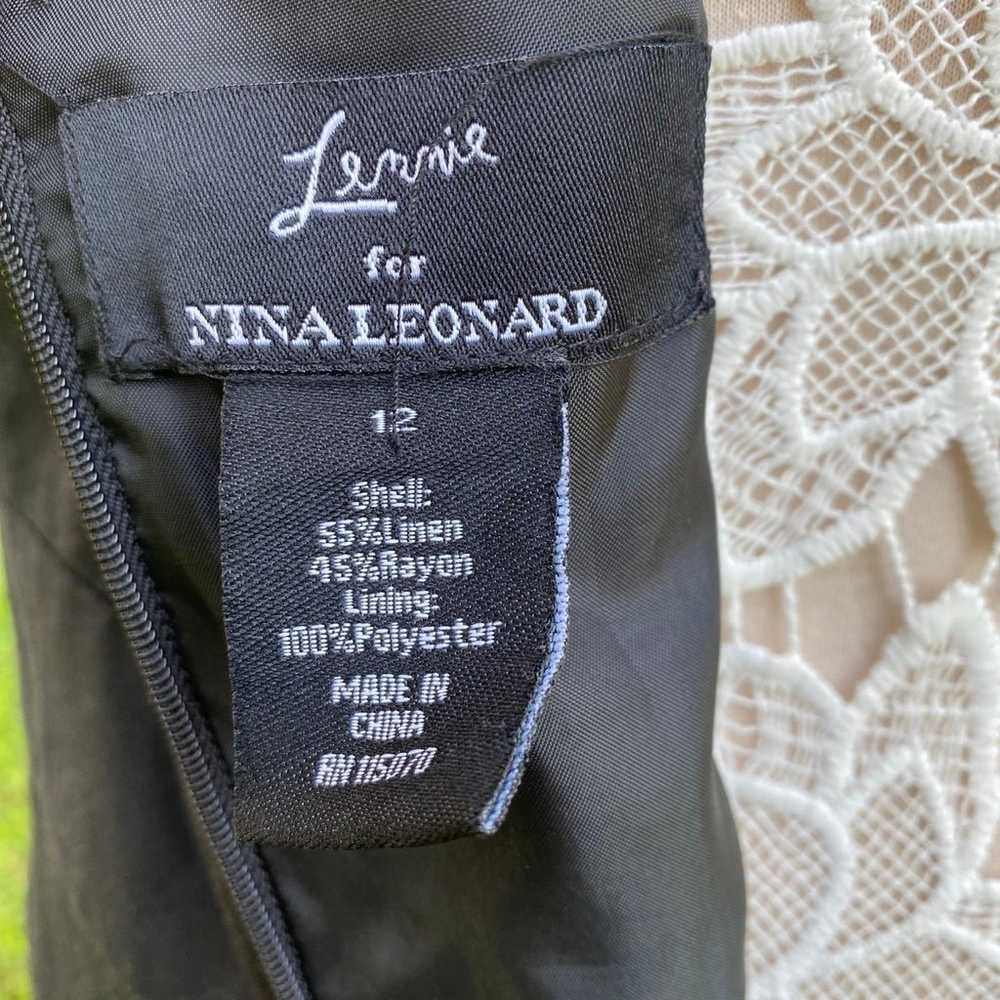 Lennie for Nina Leonard Black Linen Halter Full L… - image 6