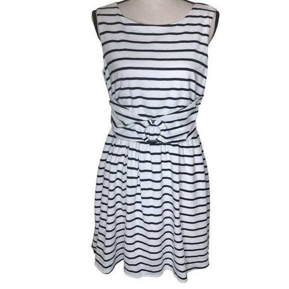 ModCloth Fervour Black  and White Striped Fit and… - image 1