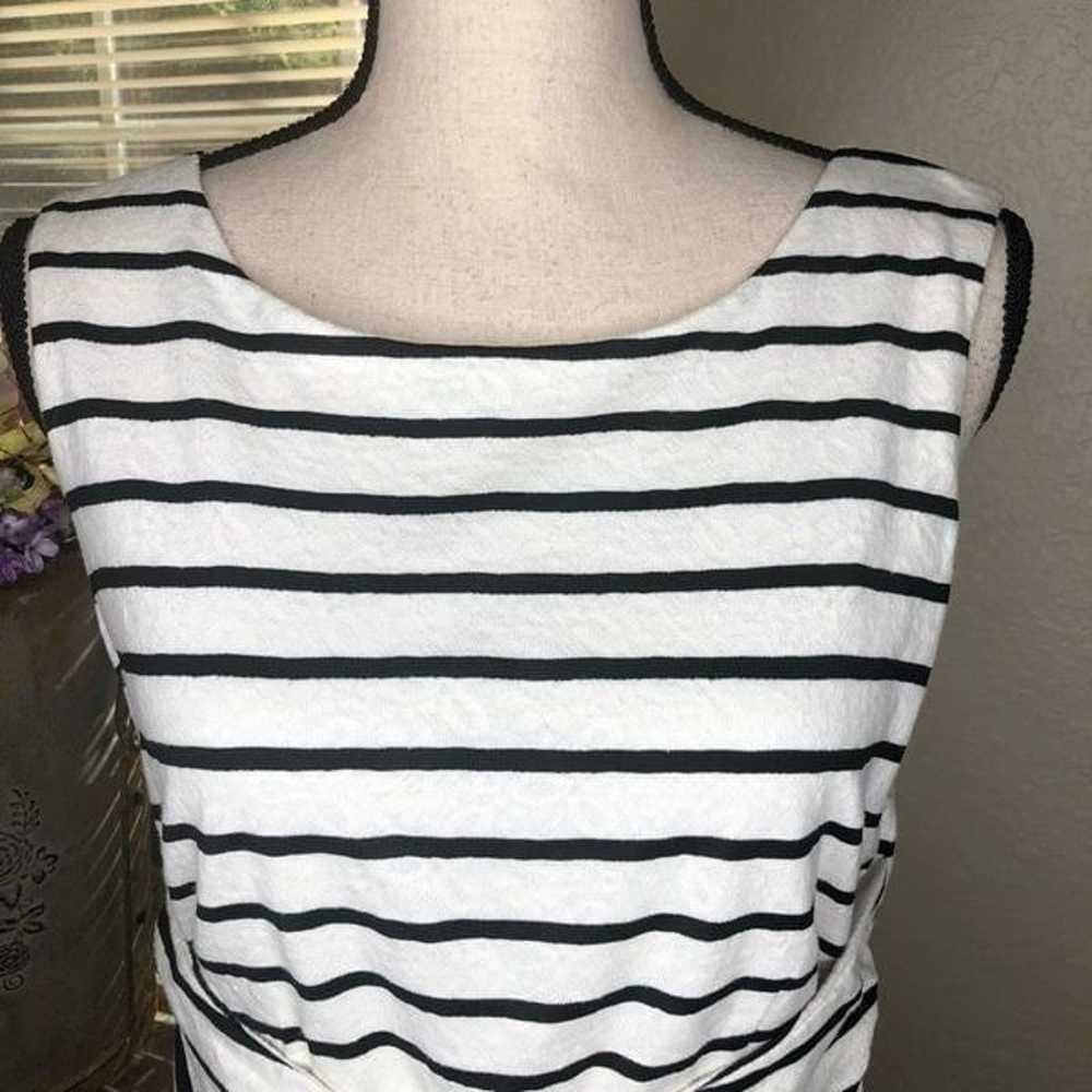 ModCloth Fervour Black  and White Striped Fit and… - image 2