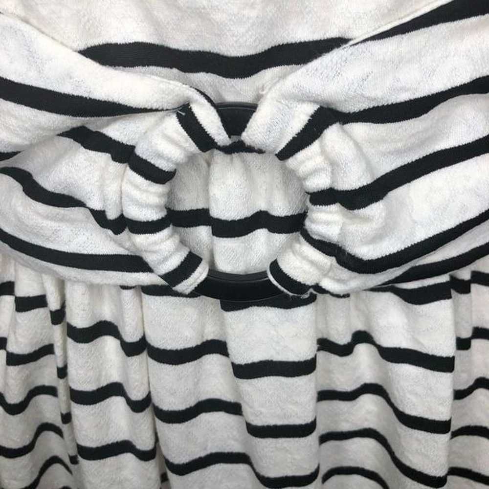 ModCloth Fervour Black  and White Striped Fit and… - image 3