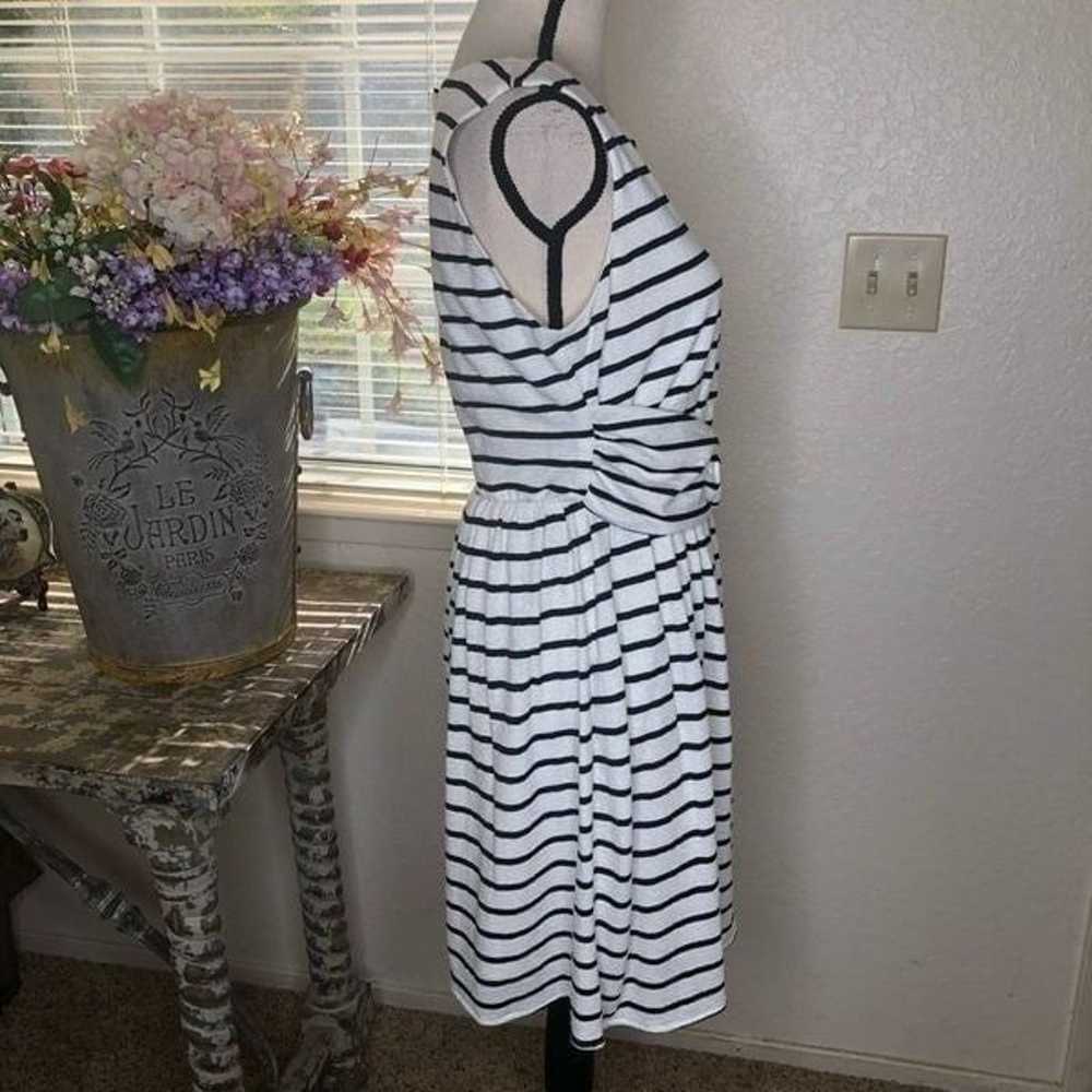ModCloth Fervour Black  and White Striped Fit and… - image 4