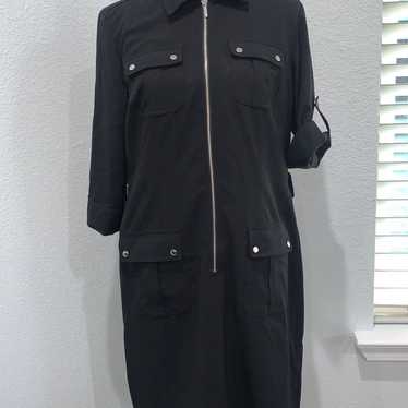 Michael Kora Black Utility Shirtdress Size L