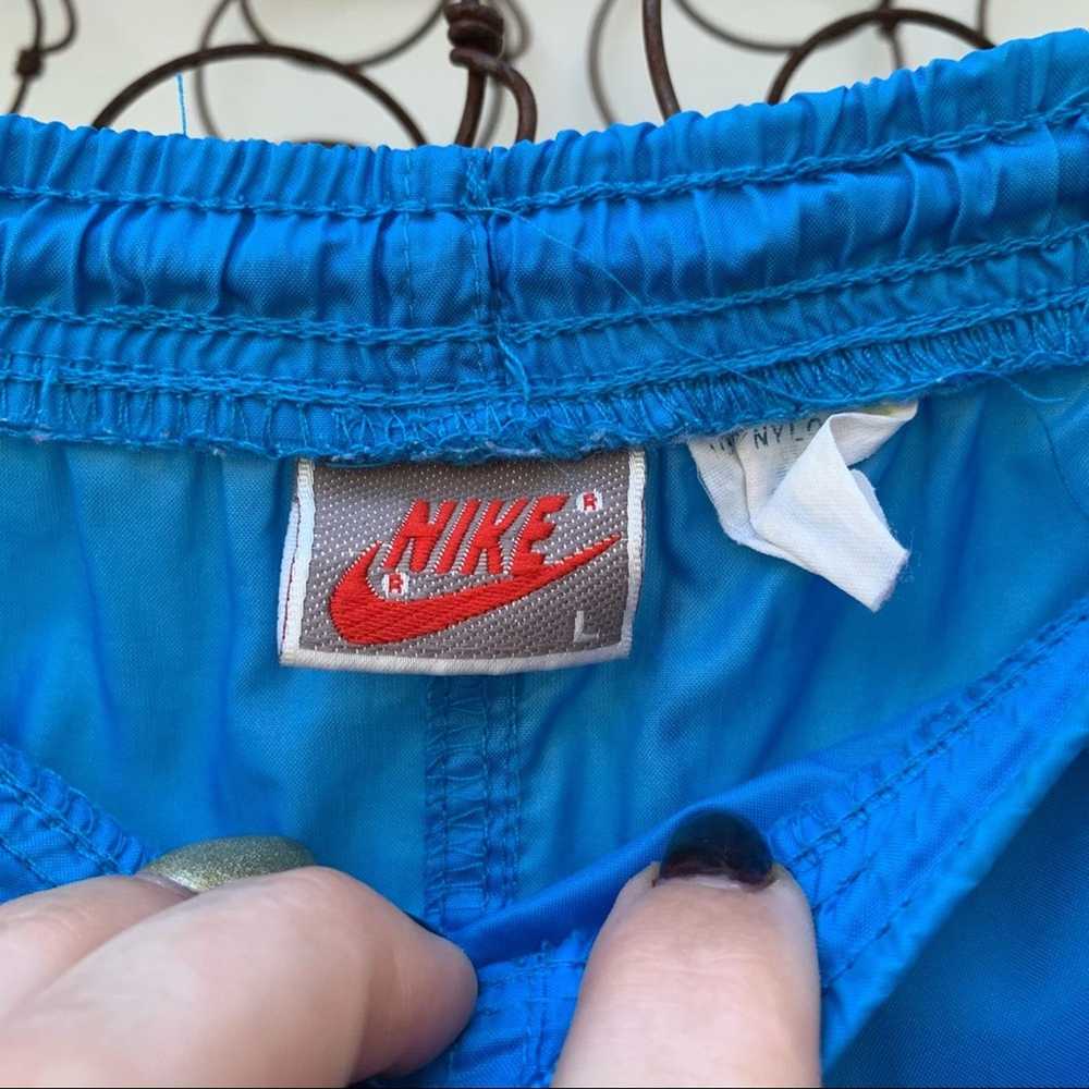 Nike 90s Nike blue windbreaker track pants zip an… - image 4