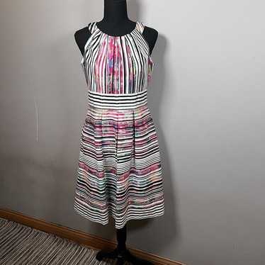 Nine West Dress Multicolor Striped Sleeveless A-L… - image 1