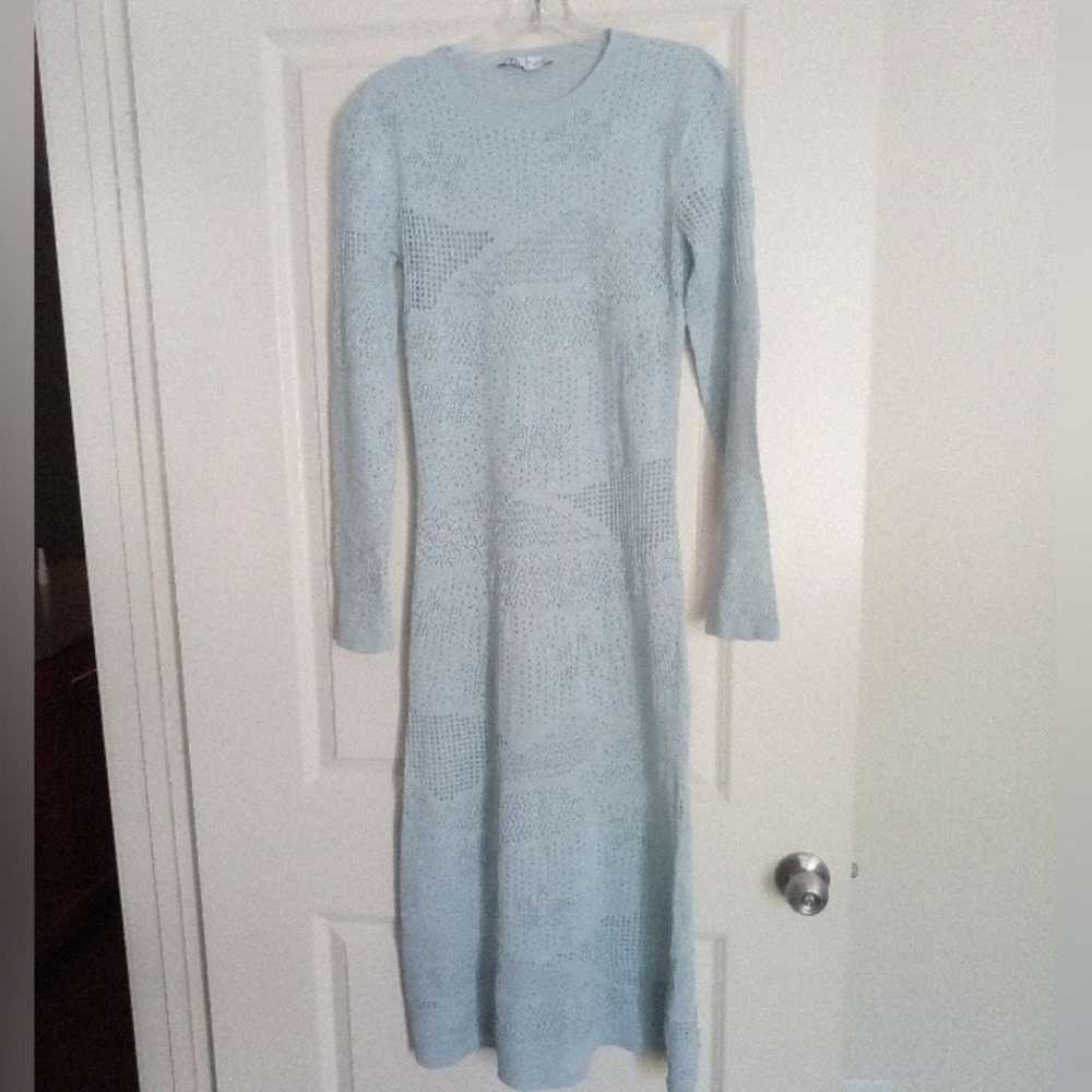 Zara Pointelle sheer Knit Midi Dress - image 2