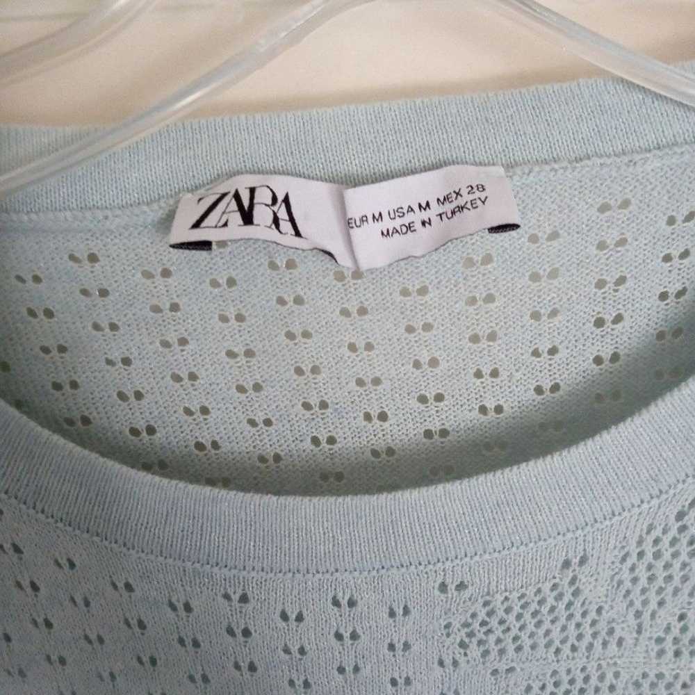 Zara Pointelle sheer Knit Midi Dress - image 3