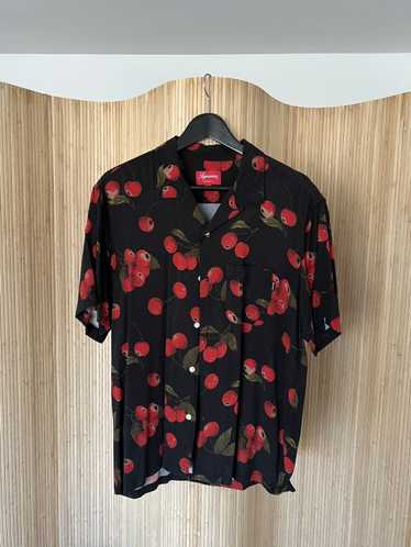 Supreme Cherry rayon camp collar shirt SS2019 - image 1