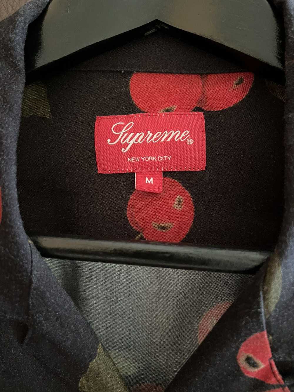 Supreme Cherry rayon camp collar shirt SS2019 - image 3