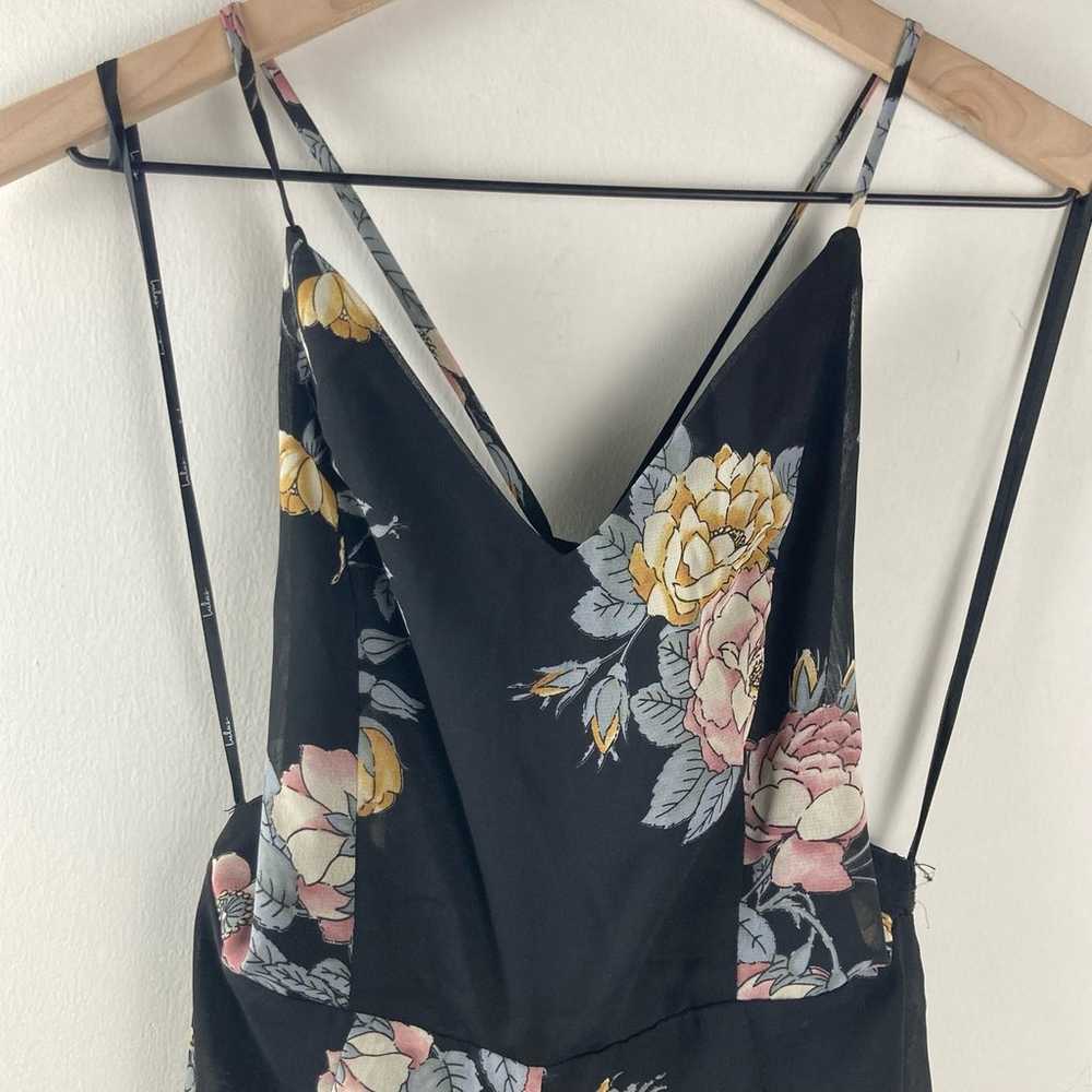 Lulu's Shea Black Floral Print Jumpsuit XS - image 6