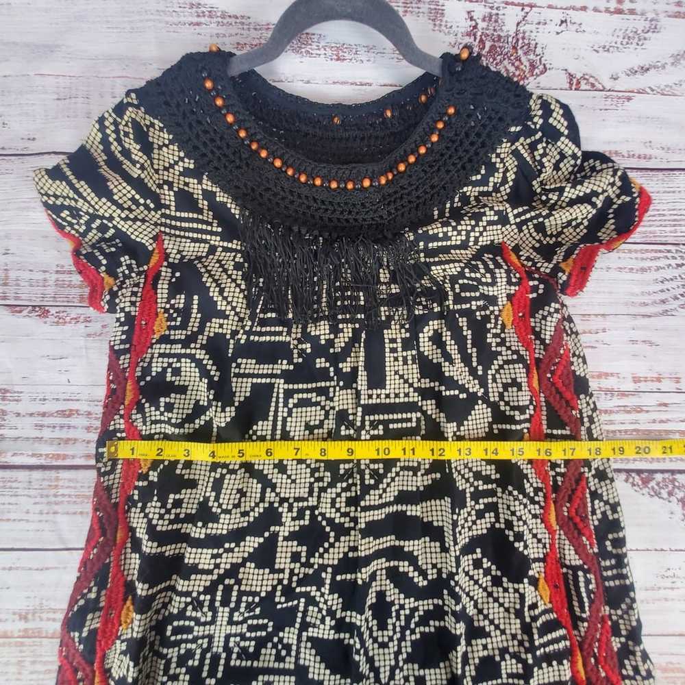 Floreat Anthropologie Abelia Fringe Dress Black W… - image 10