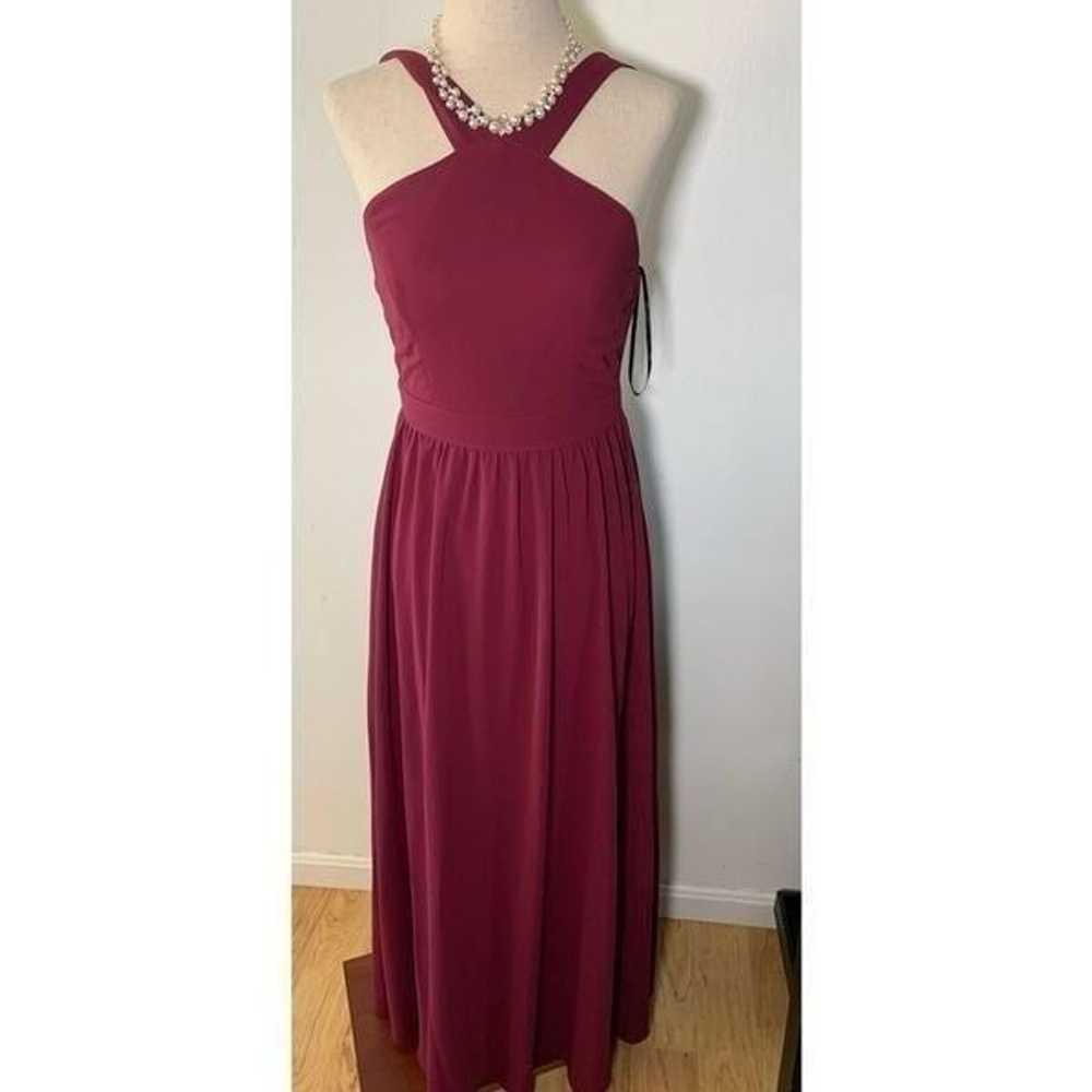 Lulus long maxi dress size xs burgundy red - image 1