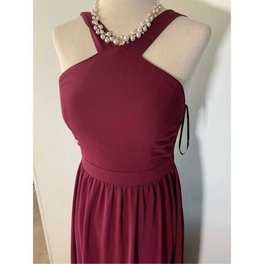 Lulus long maxi dress size xs burgundy red - image 3