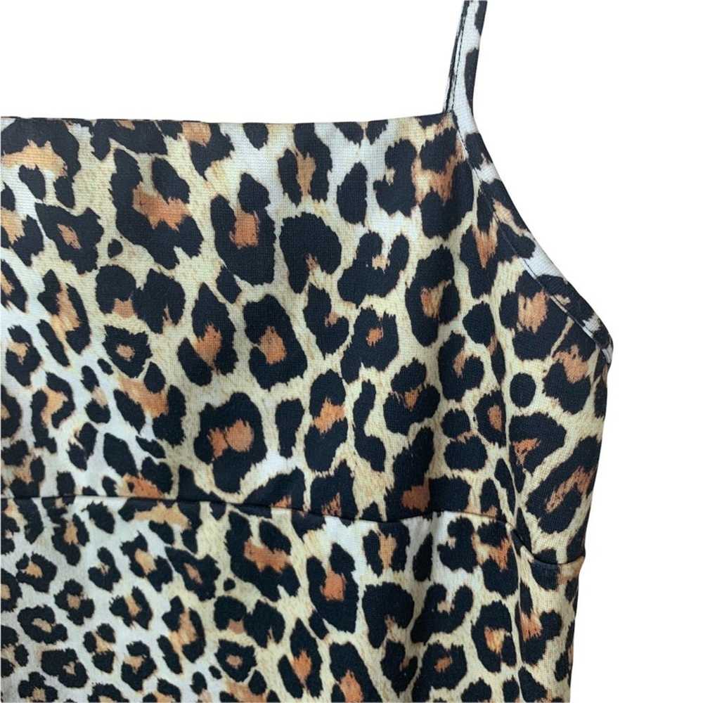 Zara Leopard Print Sleeveless Body-con Mini Dress… - image 6