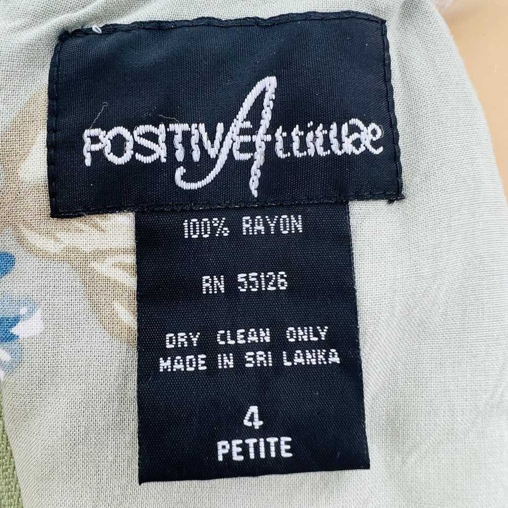 Positive Attitude (4) Petite VINTAGE 90's Green F… - image 8