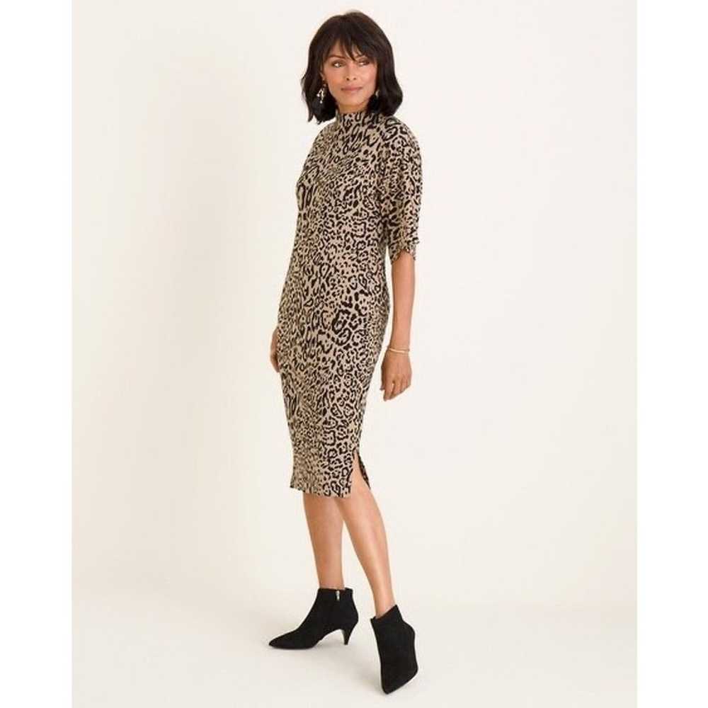Chico's Cheetah Print Mock Neck Dress - Size 0 or… - image 12