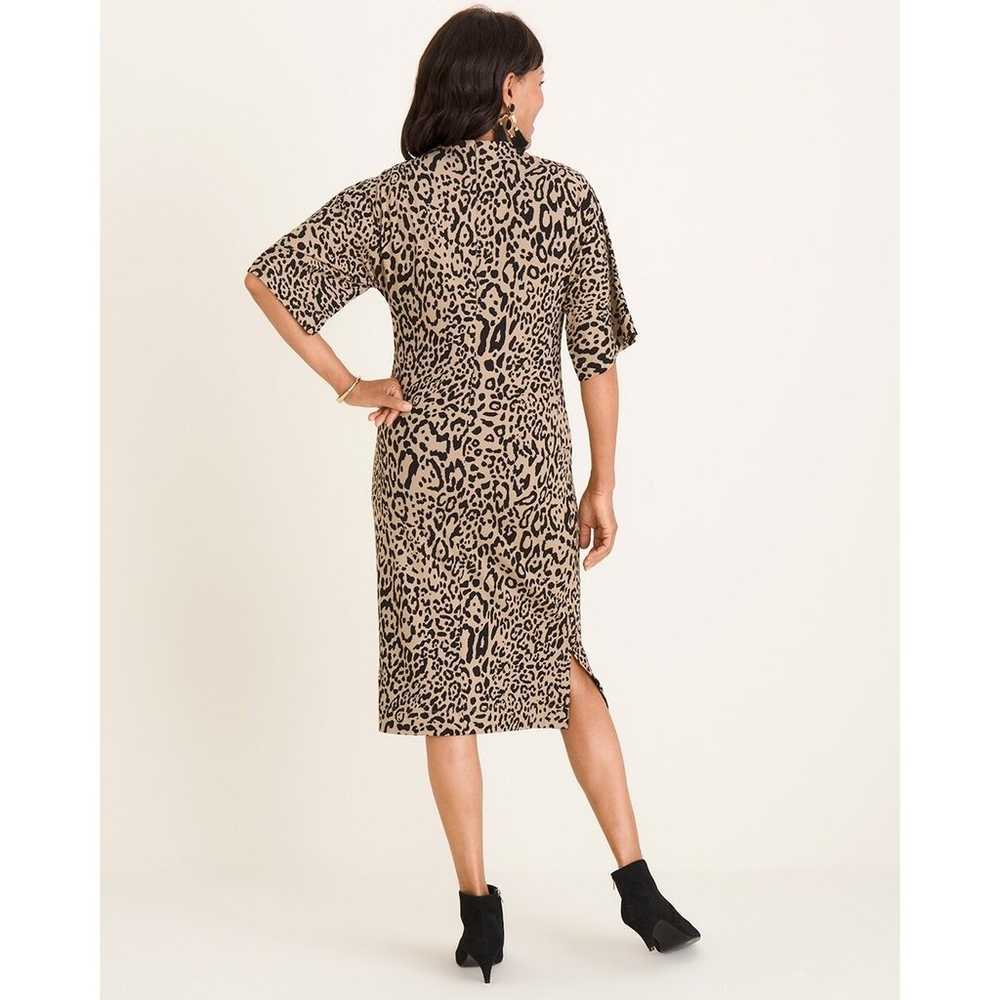 Chico's Cheetah Print Mock Neck Dress - Size 0 or… - image 9