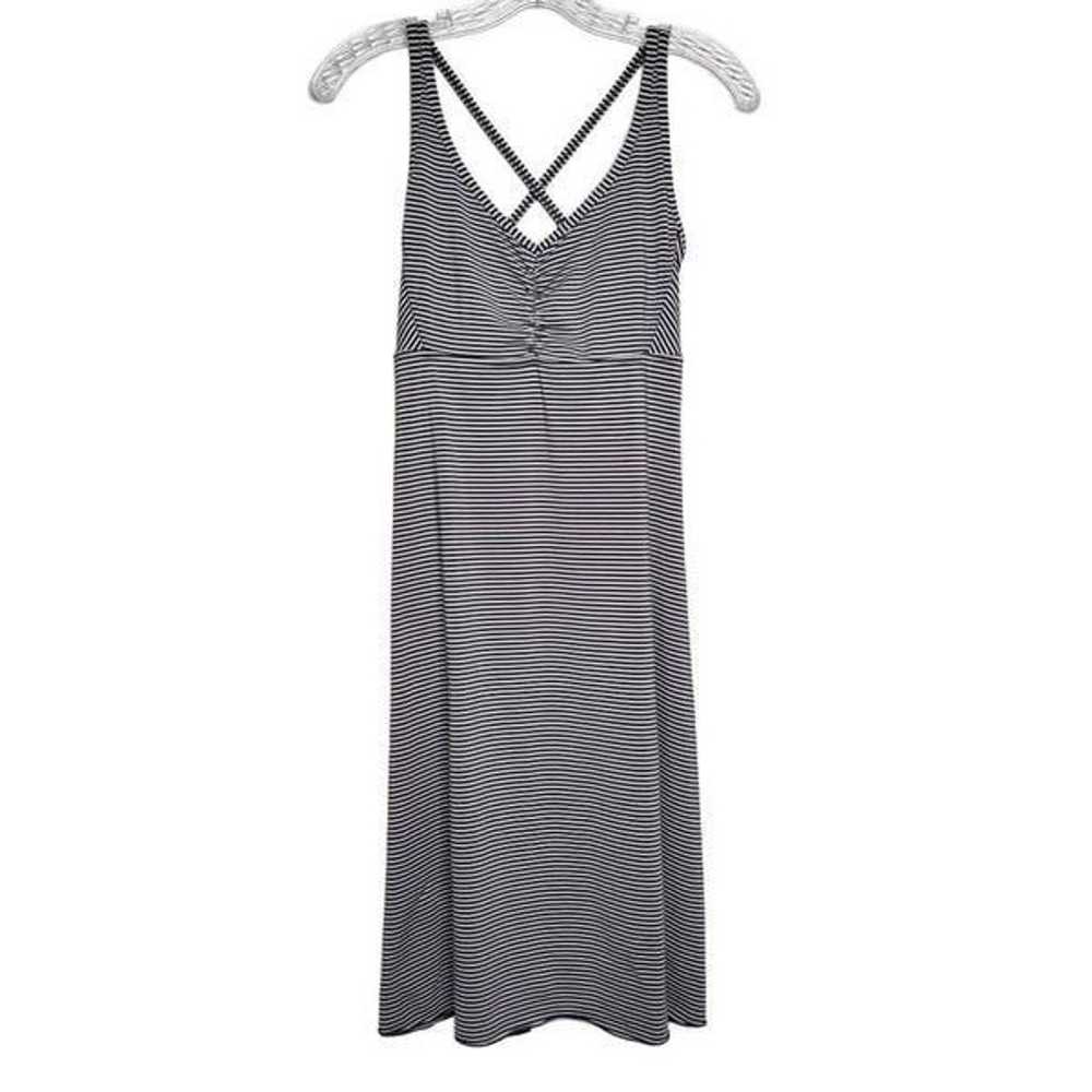 Prana Rebecca Striped Gray White Dress Size Small - image 2