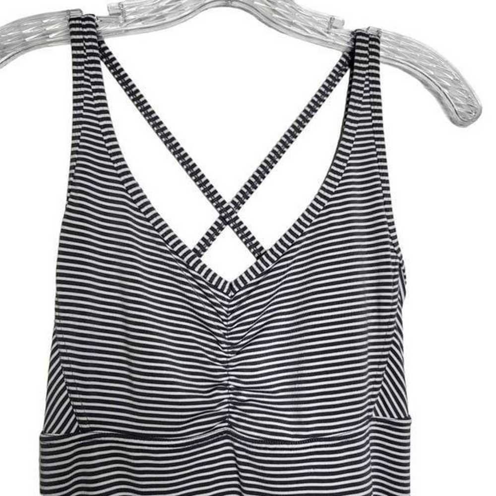 Prana Rebecca Striped Gray White Dress Size Small - image 3