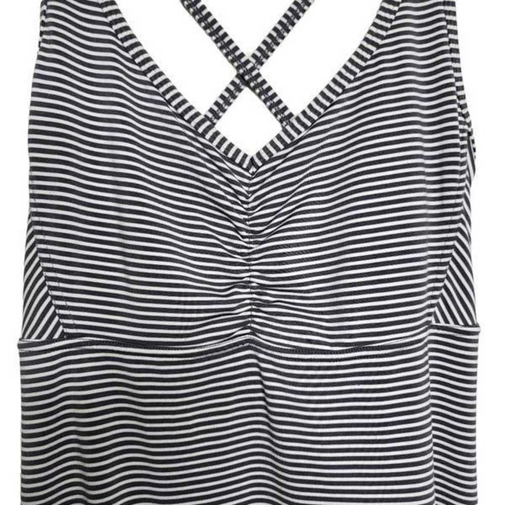 Prana Rebecca Striped Gray White Dress Size Small - image 4