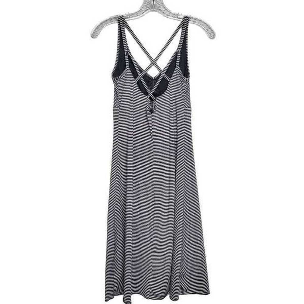 Prana Rebecca Striped Gray White Dress Size Small - image 6