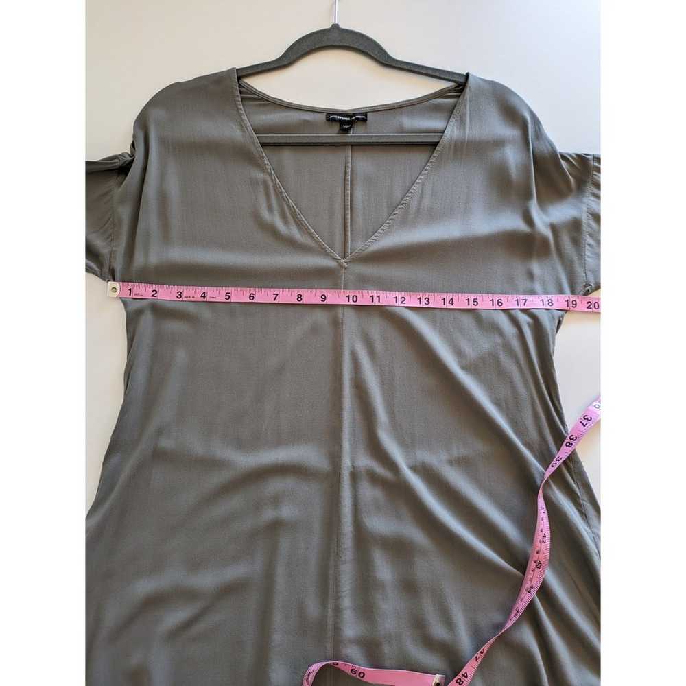 James Perse Dress Ruched Minimalist Neutral Lagen… - image 12