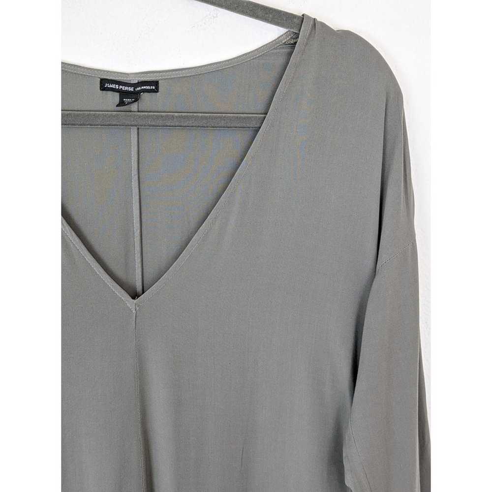 James Perse Dress Ruched Minimalist Neutral Lagen… - image 2