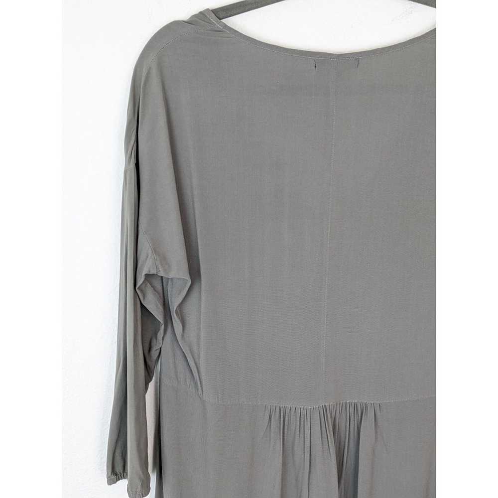 James Perse Dress Ruched Minimalist Neutral Lagen… - image 5