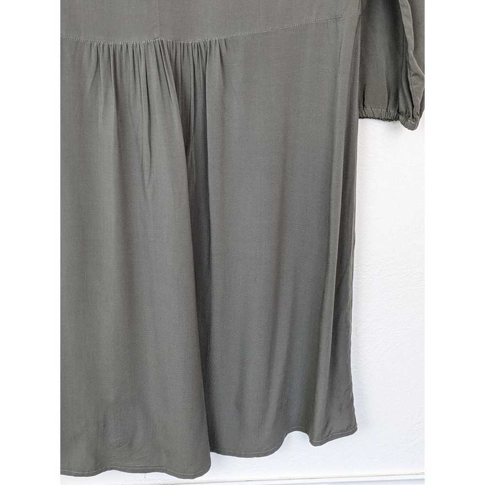 James Perse Dress Ruched Minimalist Neutral Lagen… - image 6