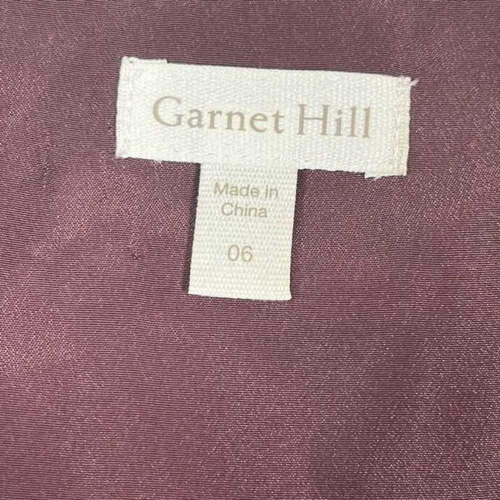 Garnet Hill Sz 6 Maroon Floral Knee Length Dress - image 4